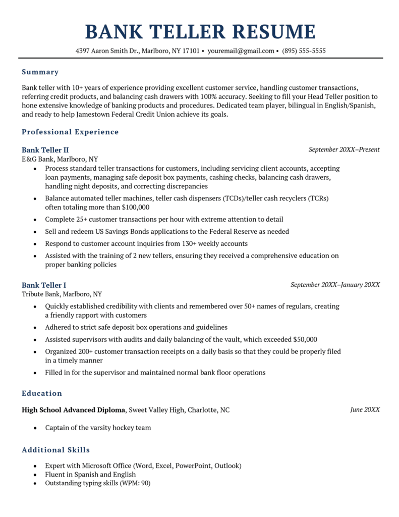 Crafting the Perfect Reddit Bank Teller Resume: Tips and Examples for Success