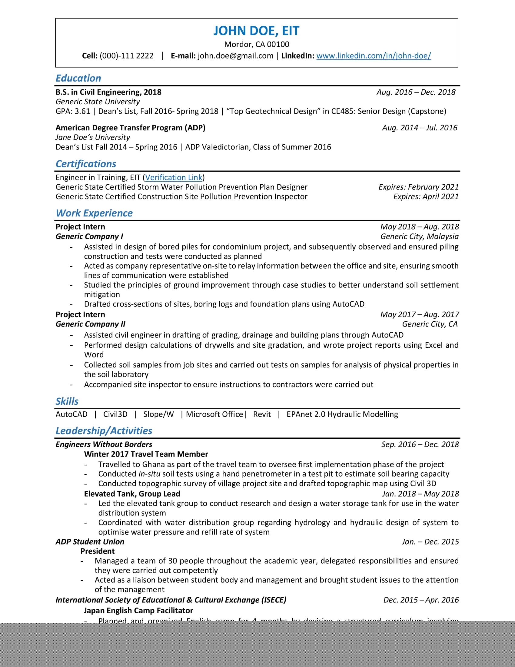 Crafting the Perfect Reddit Civil Engineering Resume: Tips and Examples for Success