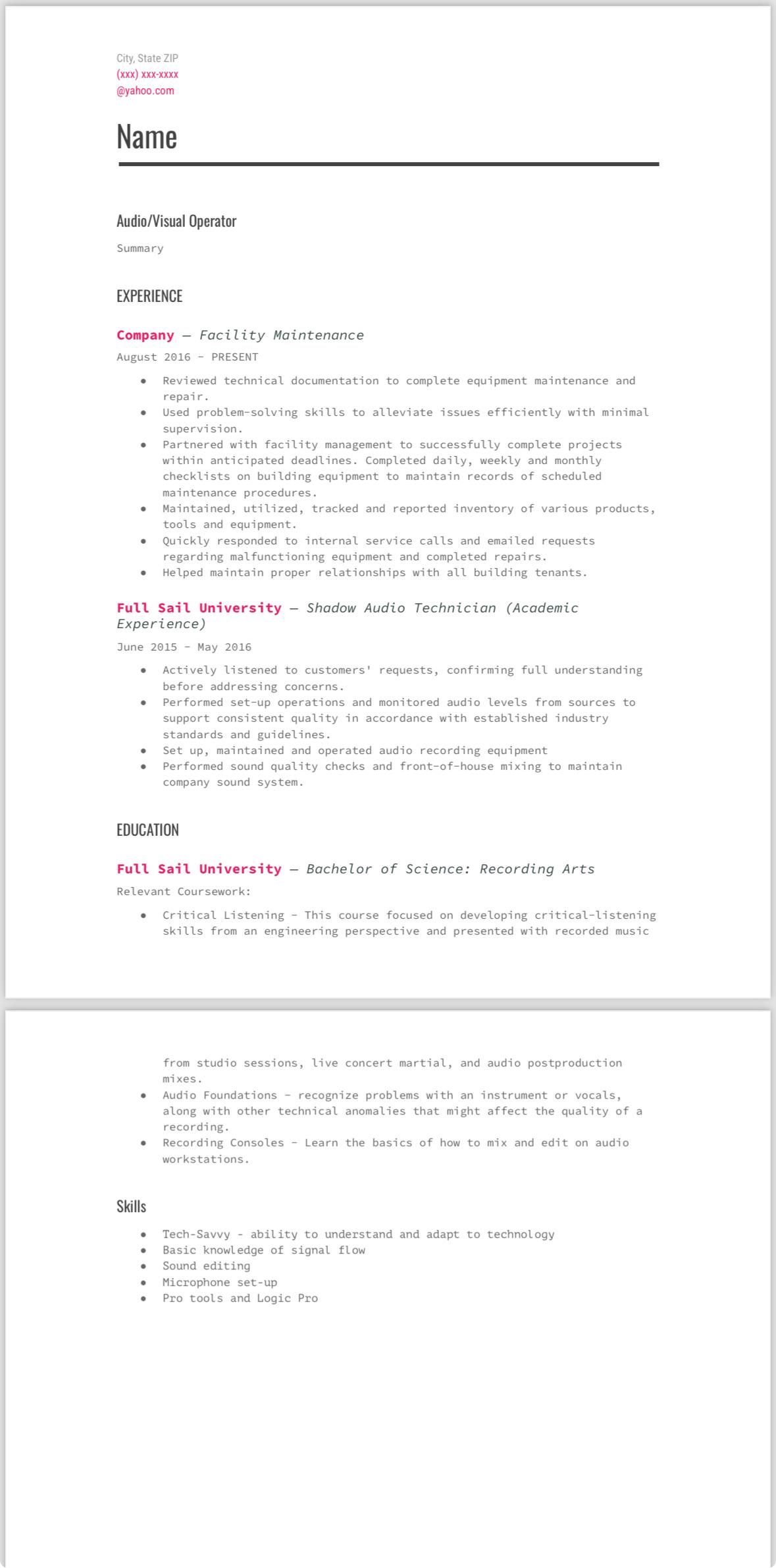Crafting a Winning Reddit Live Sound Resume: Tips and Strategies for Success