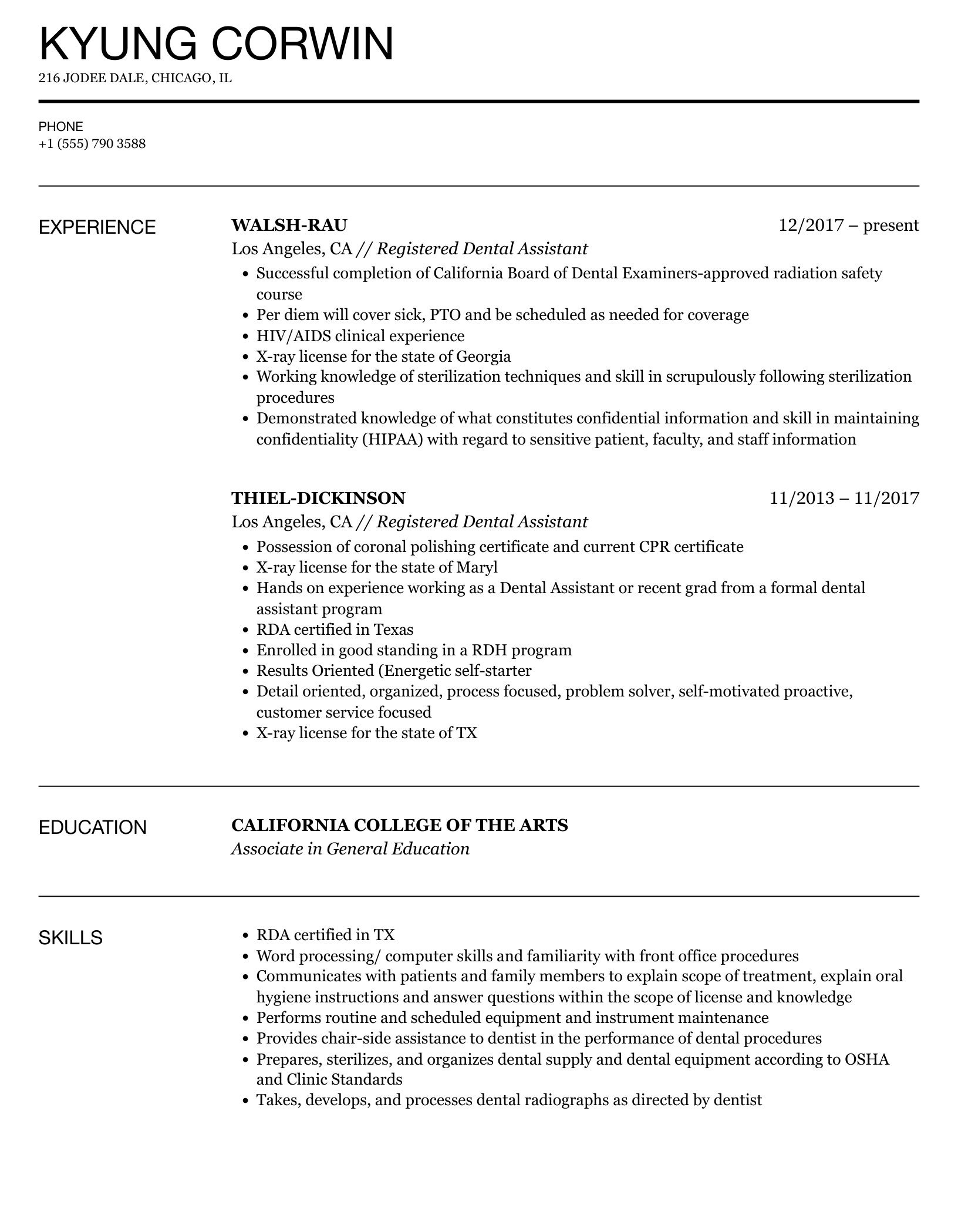 Creating an Impact: The Ultimate Guide to Registered Dental Assistant Resume Templates