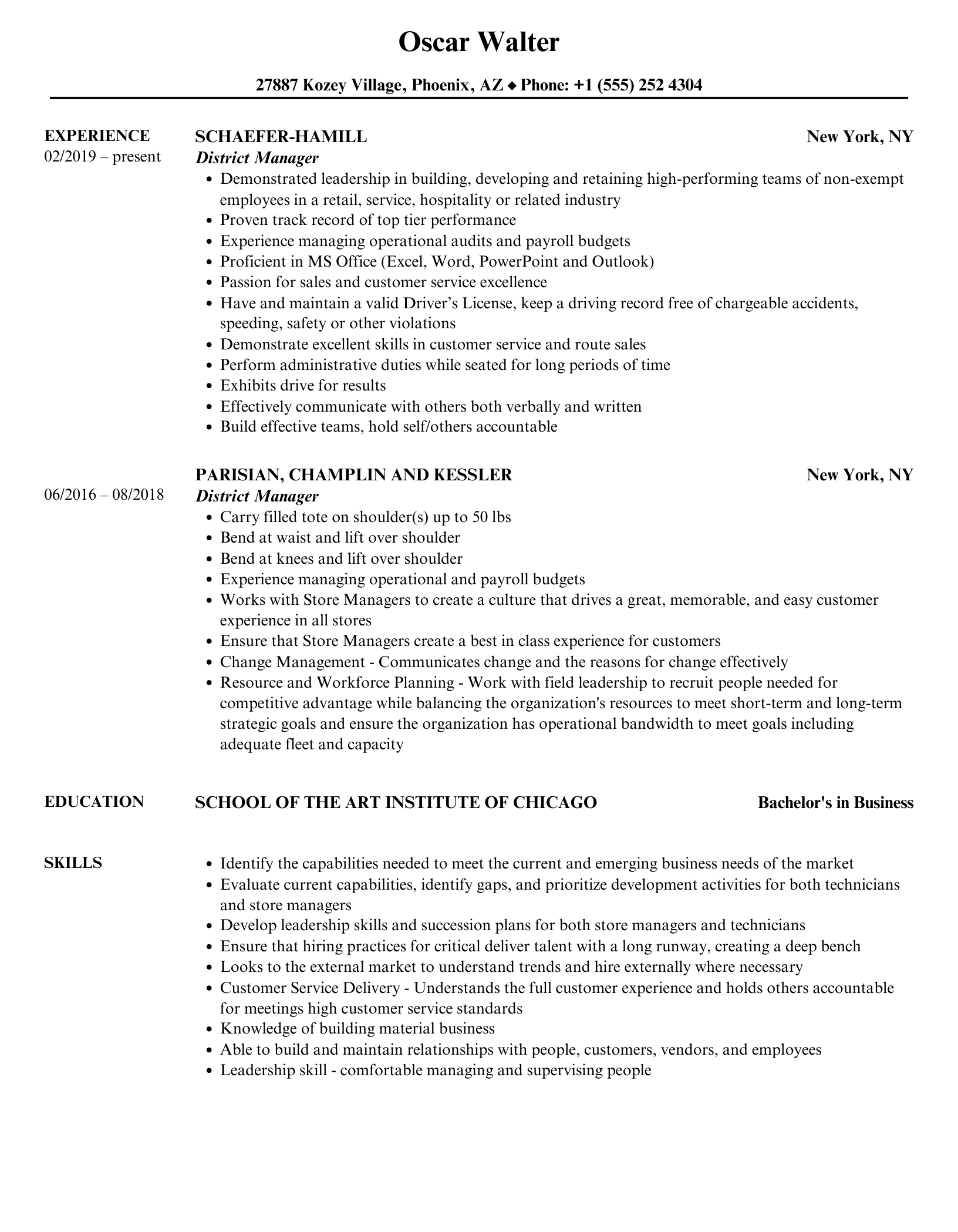 Crafting the Perfect Restaurant District Manager Resume: Tips and Examples