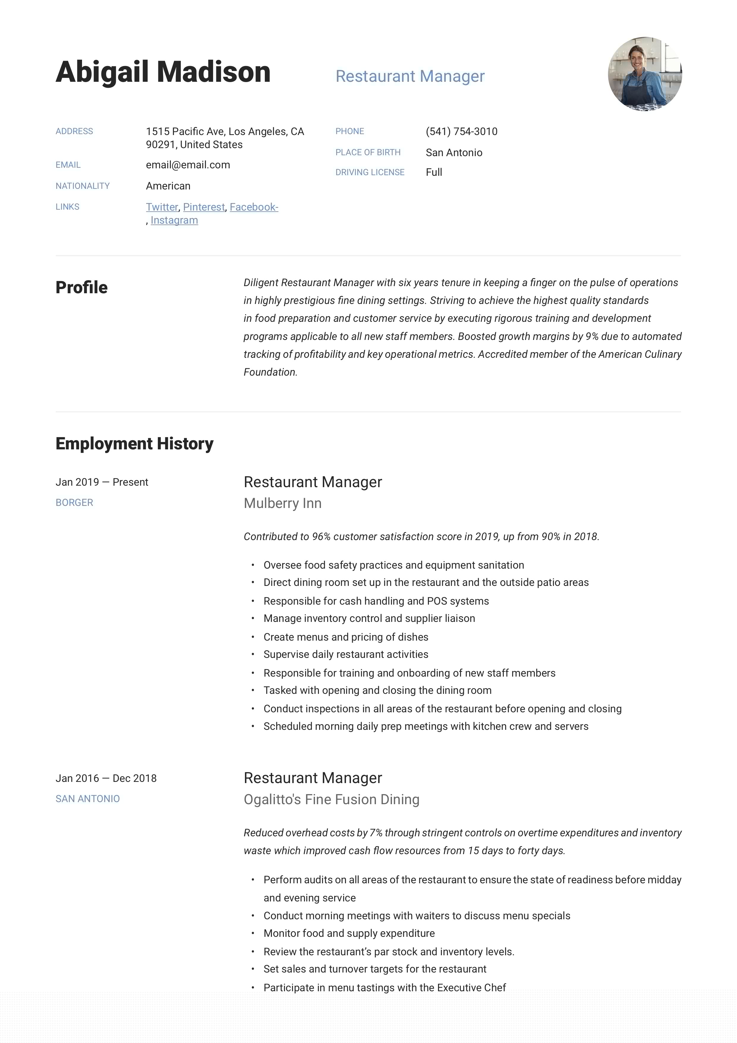 Essential Tips for Crafting an Impressive Restaurant Kitchen Manager Resume