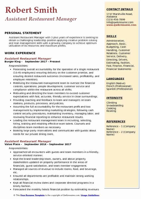 Crafting the Perfect Restaurant Manager Resume No Experience: Tips and Templates
