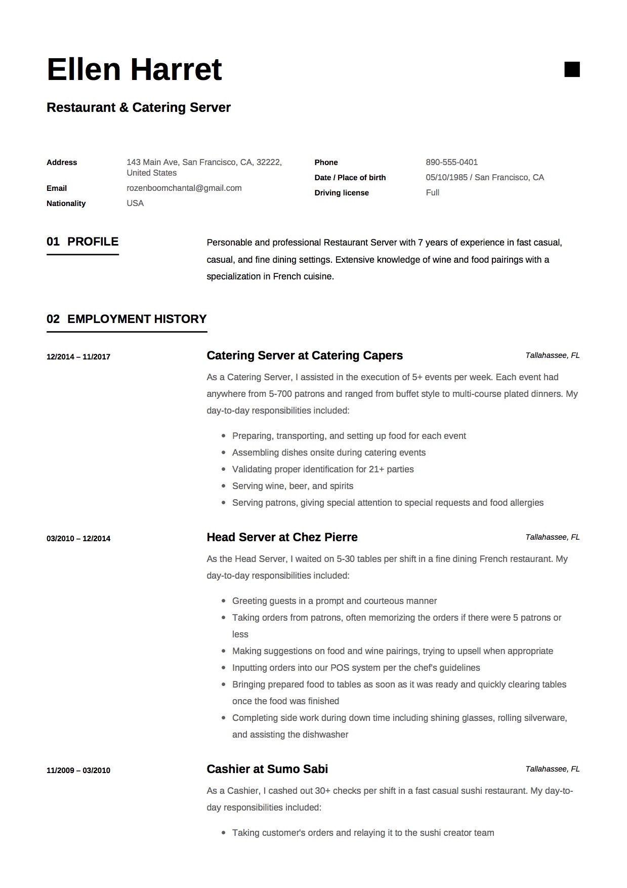 Crafting a Winning Restaurant Manager Server Resume: Tips and Examples