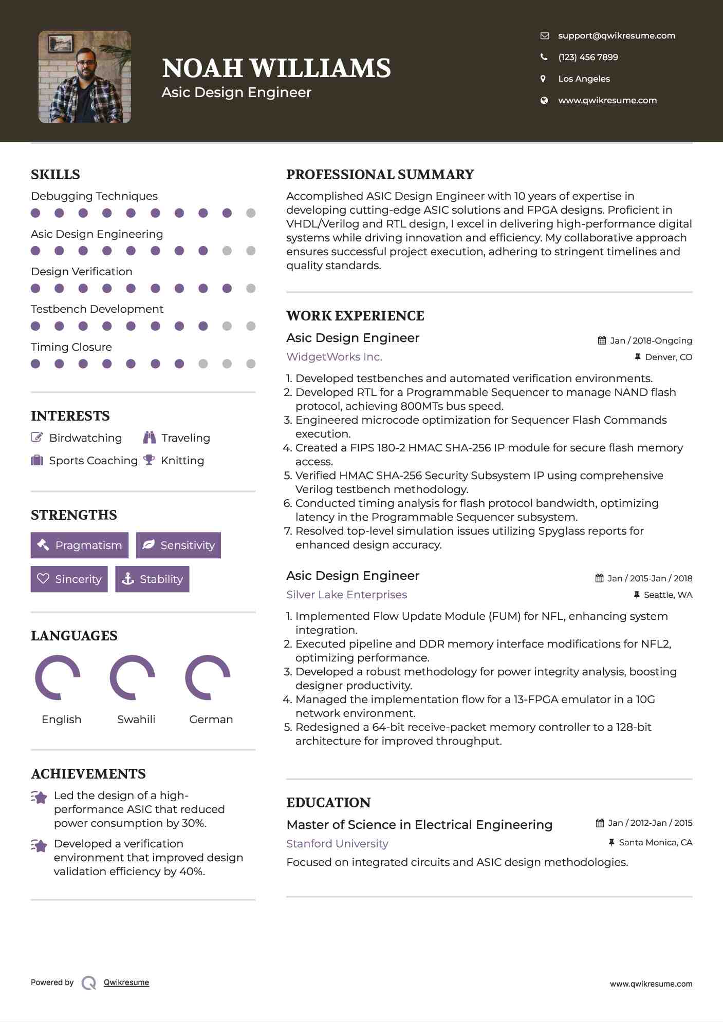 Crafting an Impressive Resume for an ASIC Design Engineer