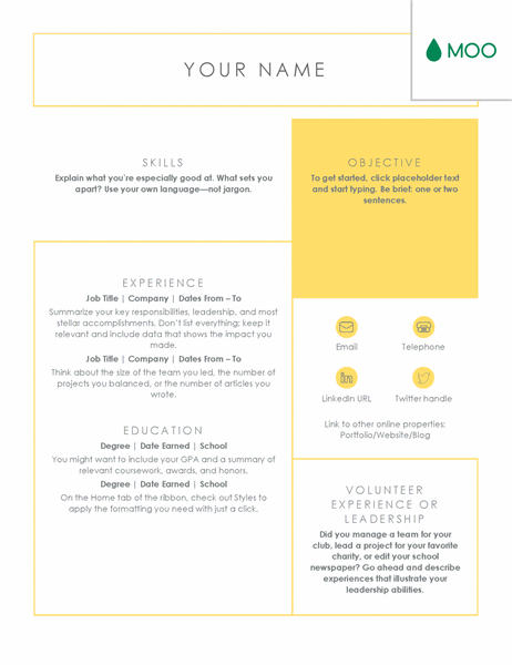 Revamp Your Job Search with Eye-Catching Resume Design By Moo