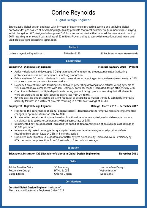 Creating a Winning Resume Digital Design Engineer: Tips and Strategies