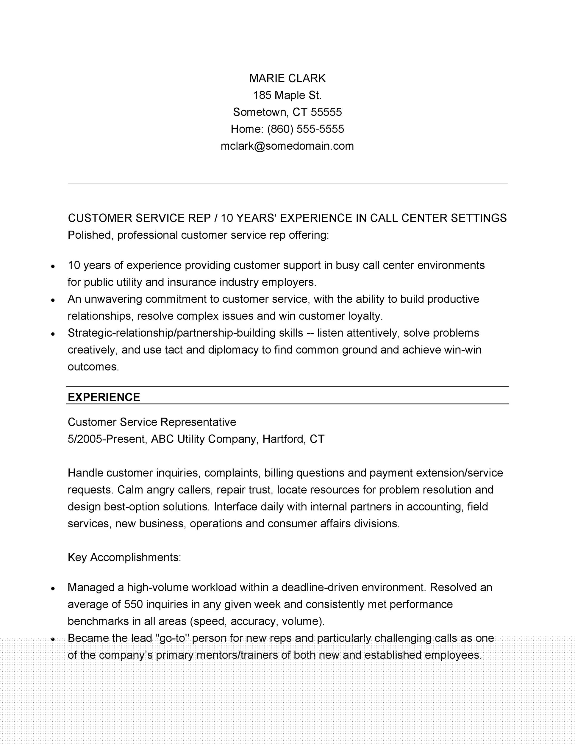 Top Resume Examples For Customer Service Position to Land Your Dream Job