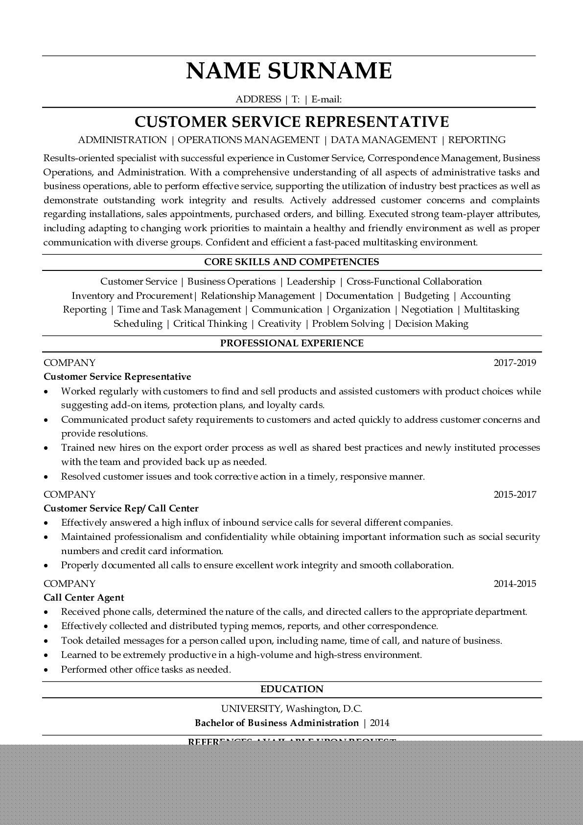 Top Resume Examples of Customer Service Representative to Land Your Dream Job