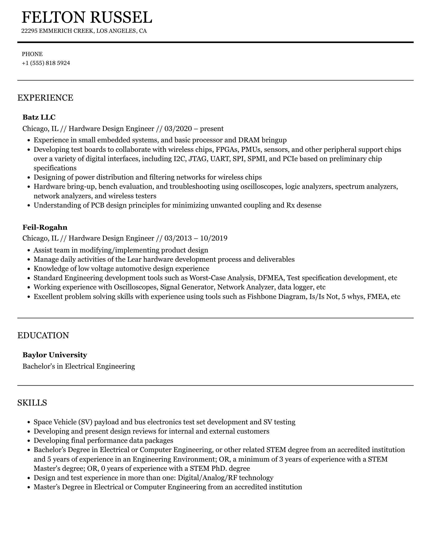 Essential Tips for Crafting an Impactful Resume Hardware Design Engineer