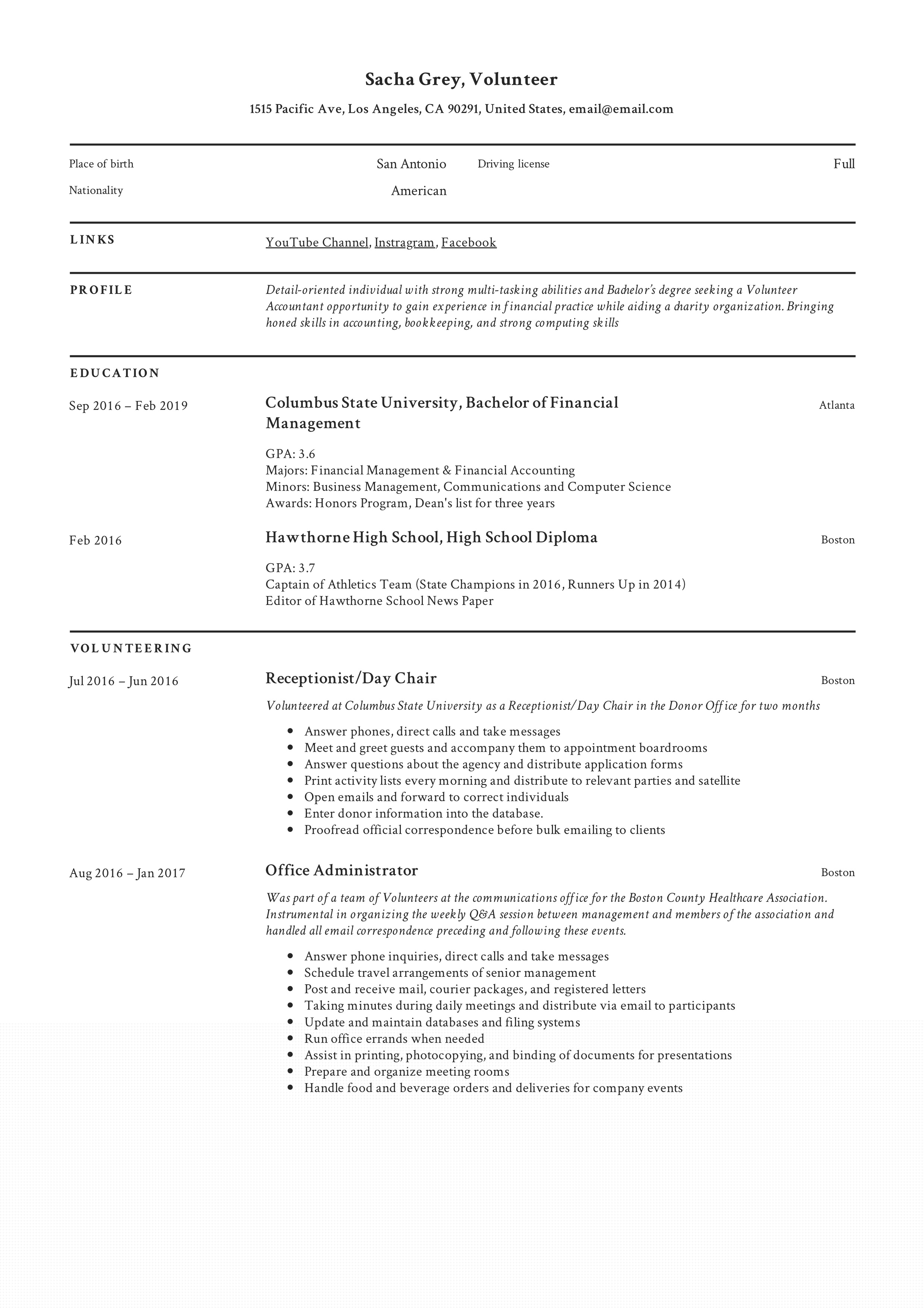 Essential Resume Objective Examples For Volunteering to Stand Out