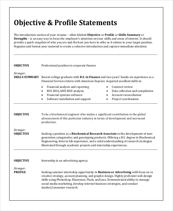 Top Resume Objective Examples Job Seekers Can Use to Stand Out