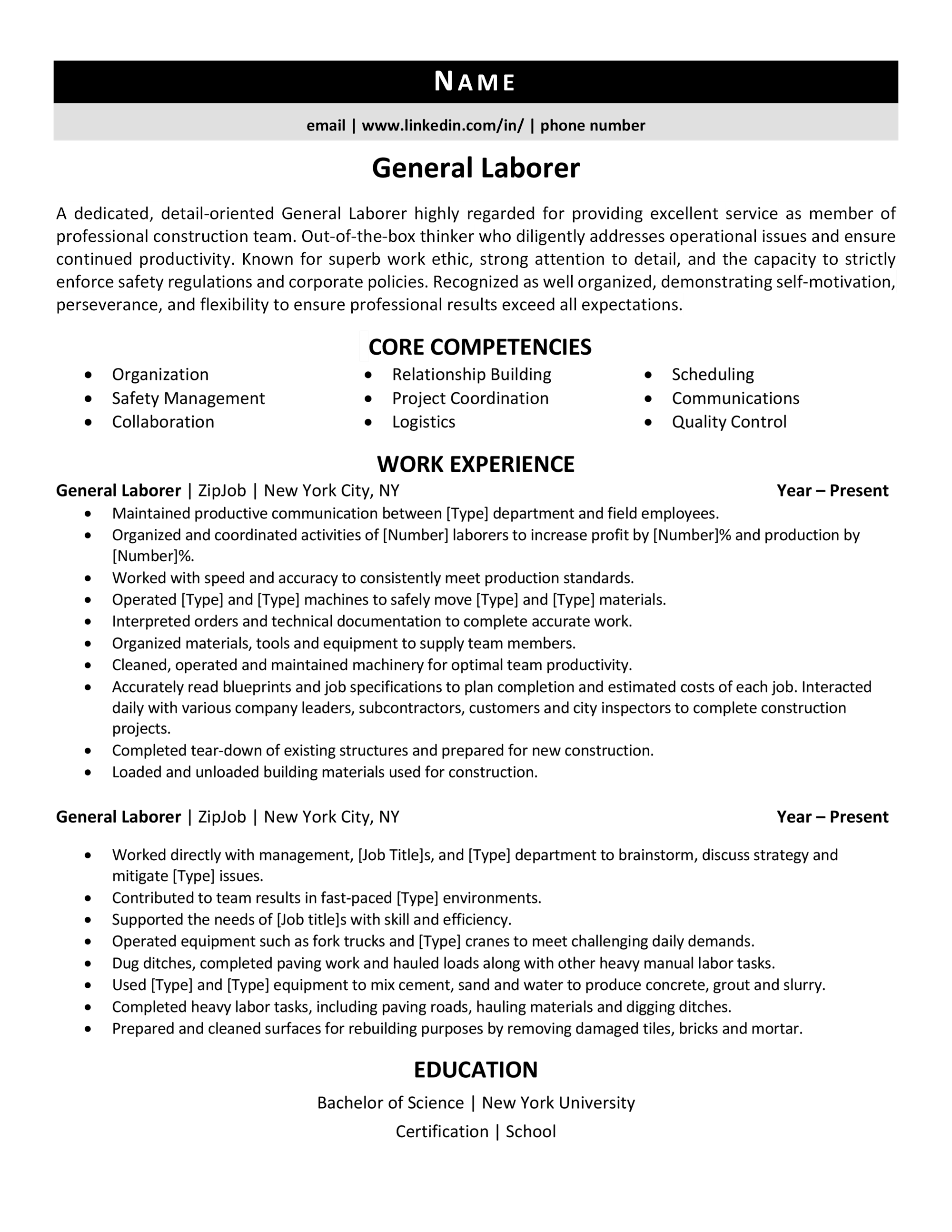 Top Resume Objective Examples Labourer: Crafting the Perfect Statement for Your Job Application