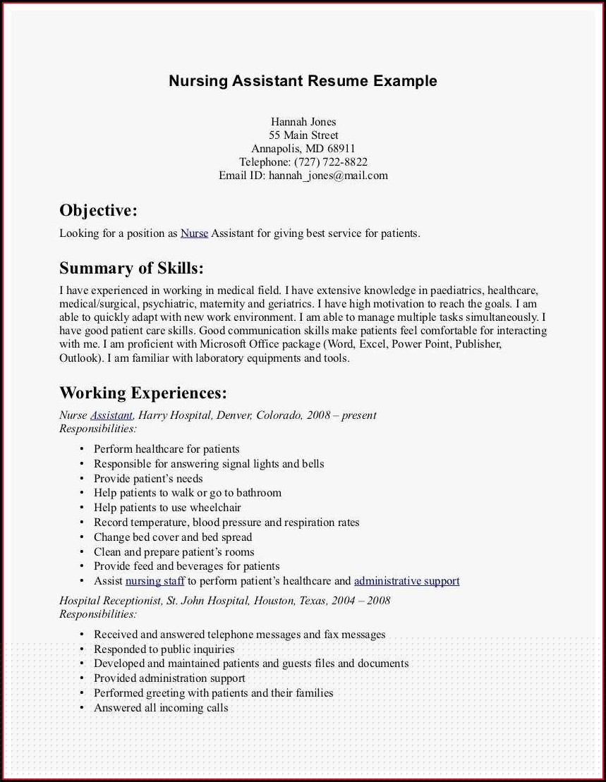 Top 10 Resume Objective Examples Nursing Assistant to Boost Your Job Application