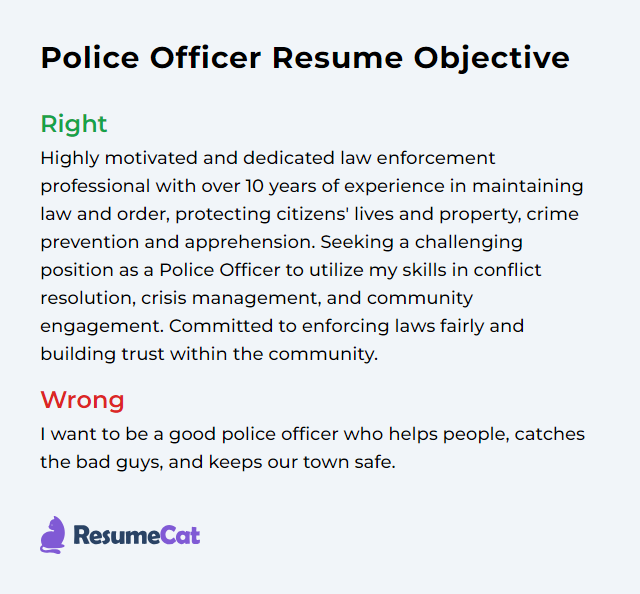 Top Resume Objective Examples Police Officer for Aspiring Candidates