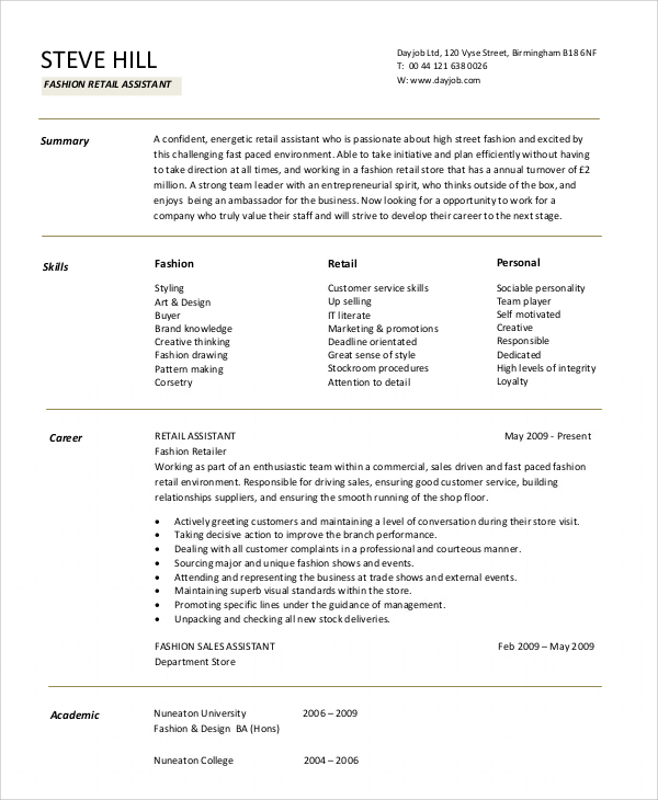 Top 10 Resume Objective Examples Retail to Land Your Dream Job