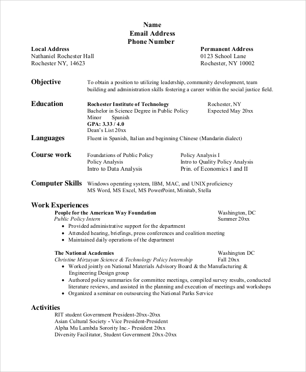 Top Resume Objective Examples University Student: Crafting the Perfect Introduction for Your Career