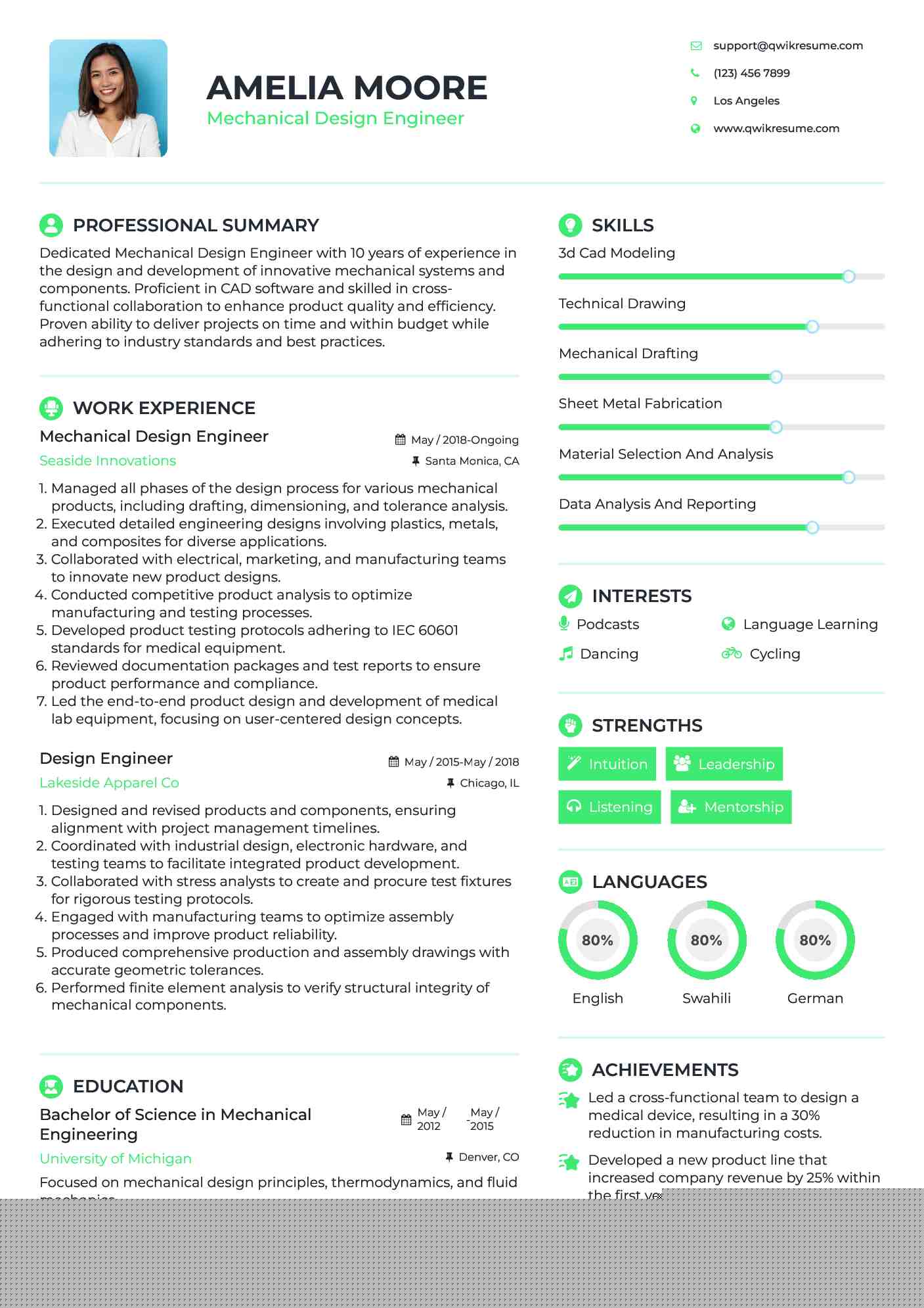 How to Craft an Outstanding Resume Of Design Engineer Mechanical