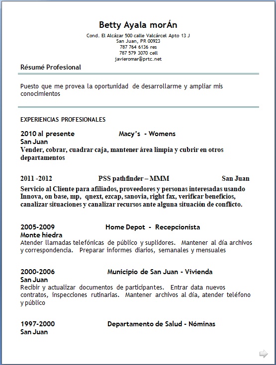 Guía Completa sobre el Resume Outline In Spanish