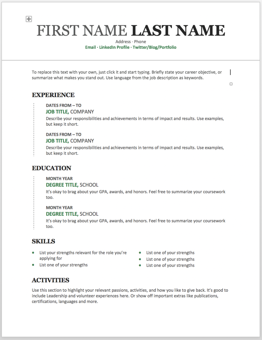 Create a Winning Career with Our Comprehensive Resume Outline Printable