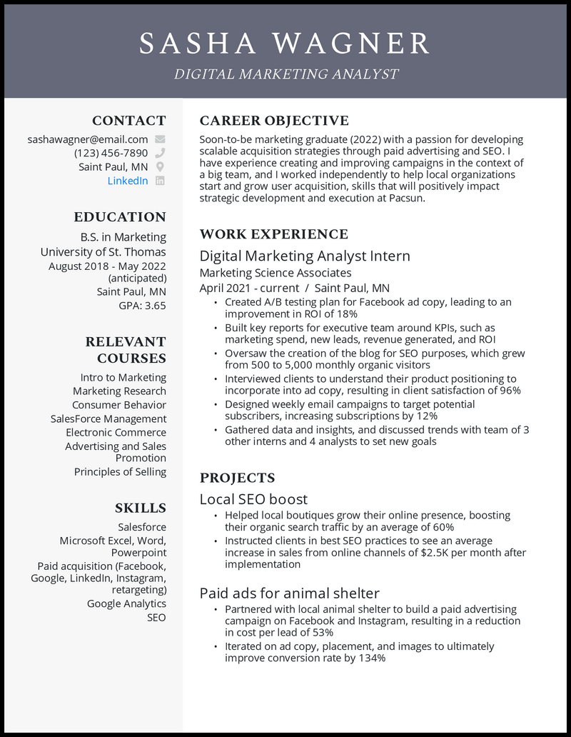 Top Resume Profile Examples College Students Can Use to Stand Out