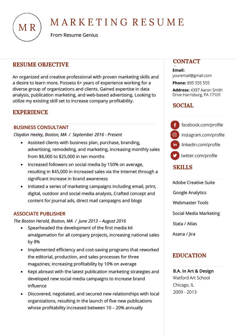 Top 10 Resume Profile Examples Marketing Professionals Need to Stand Out