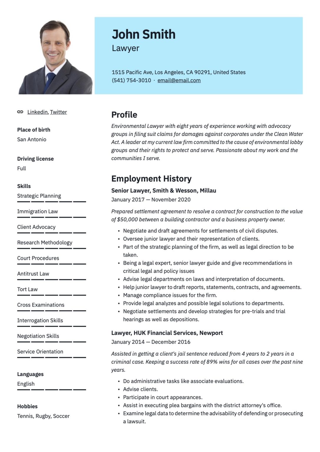 Essential Resume Samples Lawyer: Crafting the Perfect Legal Resume
