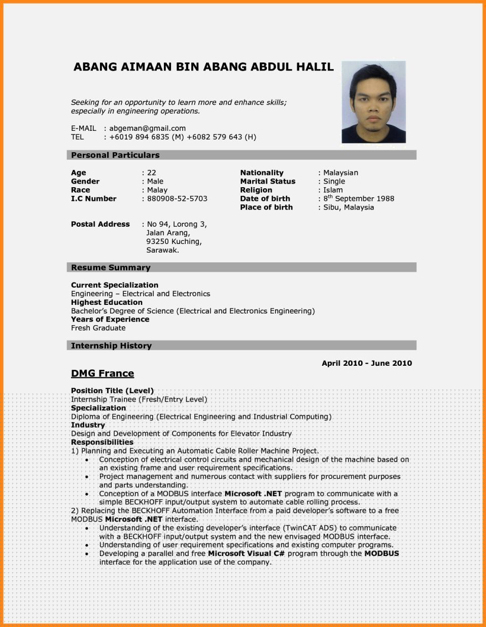 Essential Resume Samples Malaysia: Crafting Your Path to Career Success