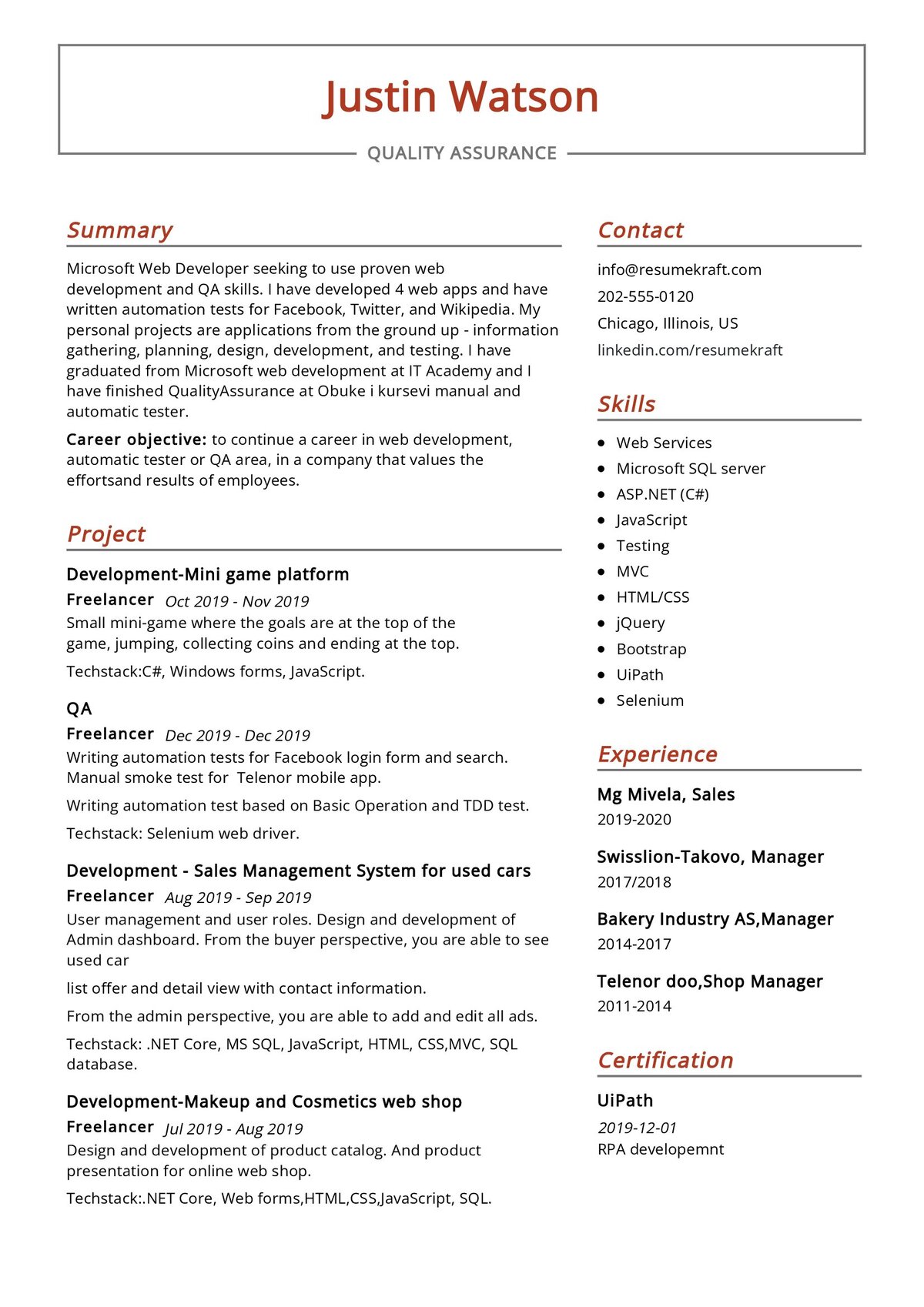 Essential Tips and Examples for Resume Samples Quality Assurance
