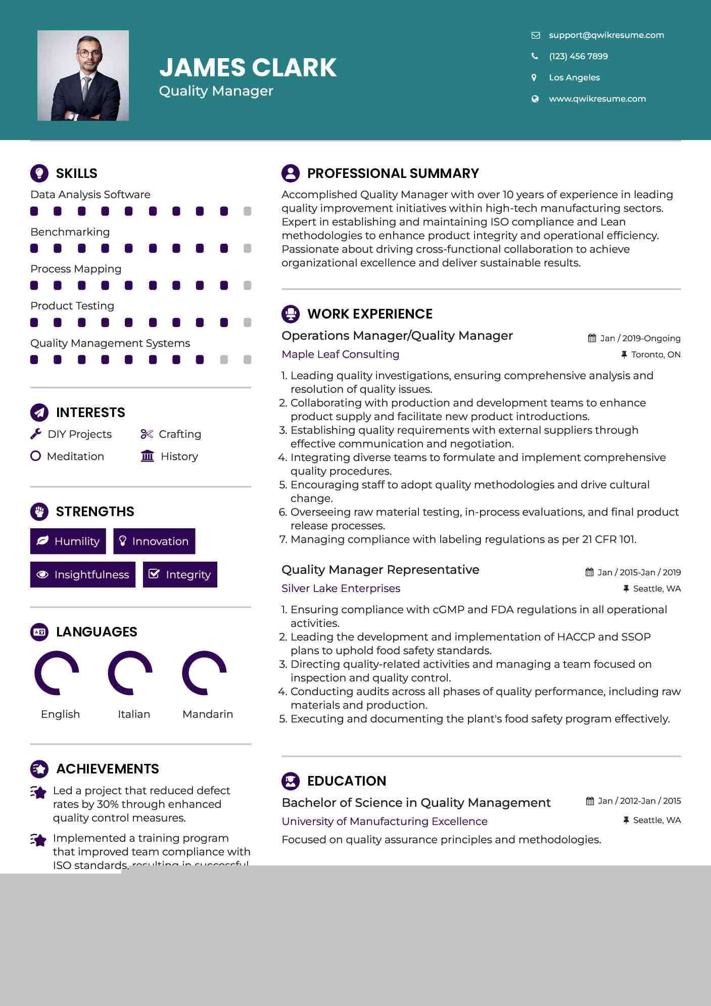 Essential Resume Samples Quality Manager: Crafting the Perfect Application