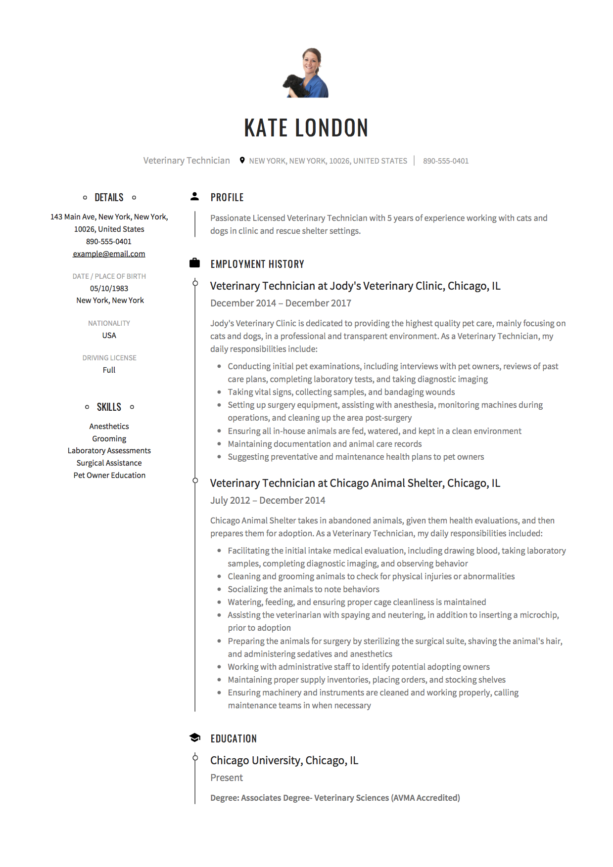 Essential Resume Samples Veterinary Technician: Stand Out in Your Job Search