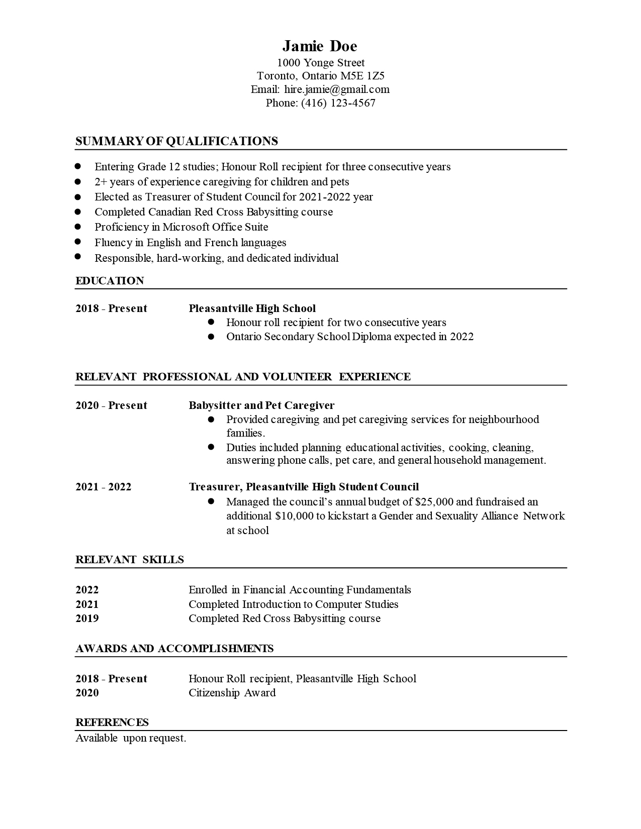 20 Inspiring Resume Samples Youth Can Use to Kickstart Their Careers