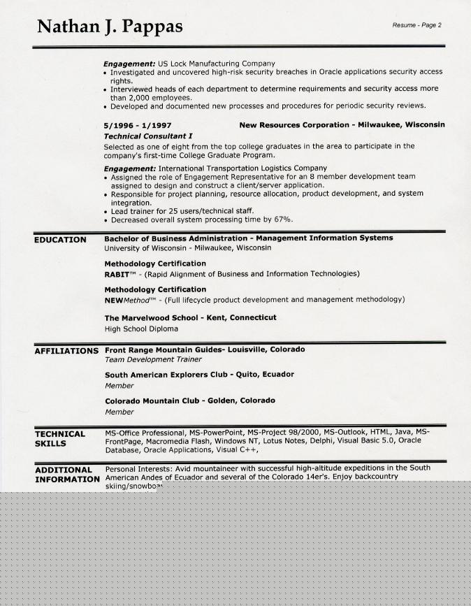 Essential Tips for Your Resume Second Page Header Example