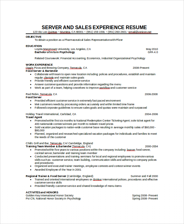 Enhancing Your Career: The Importance of Resume Server Work Experience