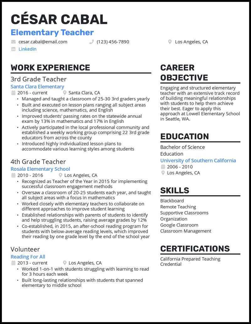 Essential Resume Skills Examples Teacher: Stand Out in Your Job Application