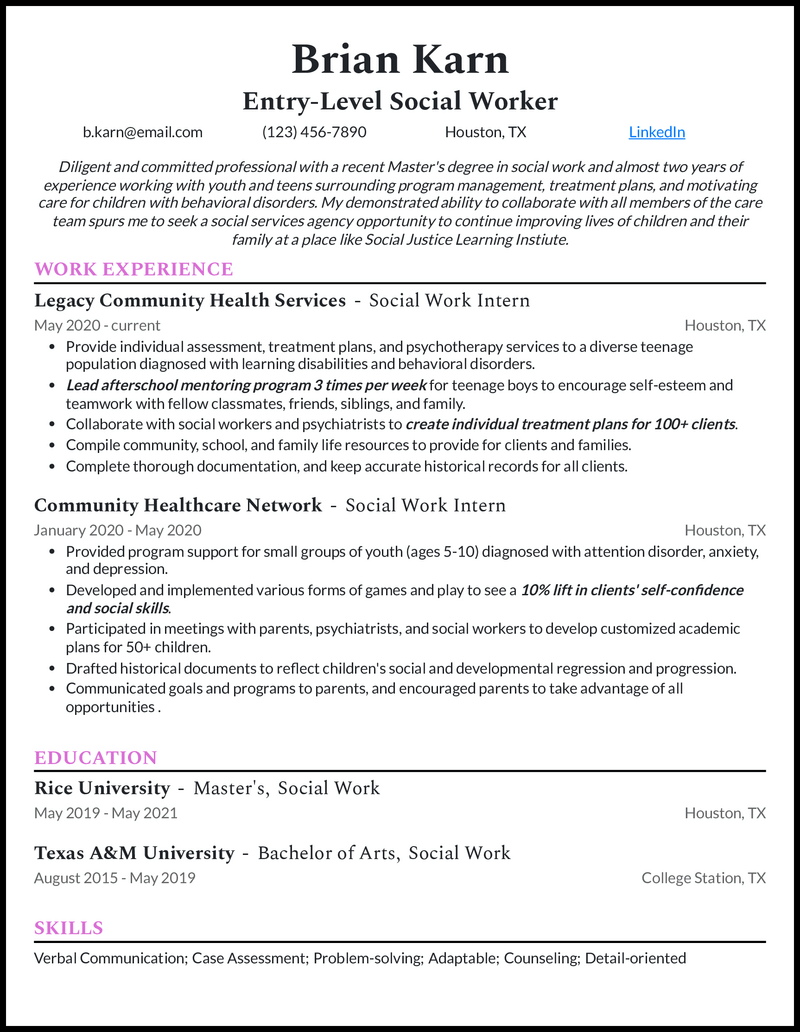 Inspiring Resume Summary Examples For Social Workers to Boost Your Career