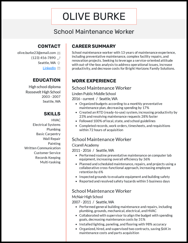 Essential Resume Summary Examples Maintenance: Crafting the Perfect Introduction