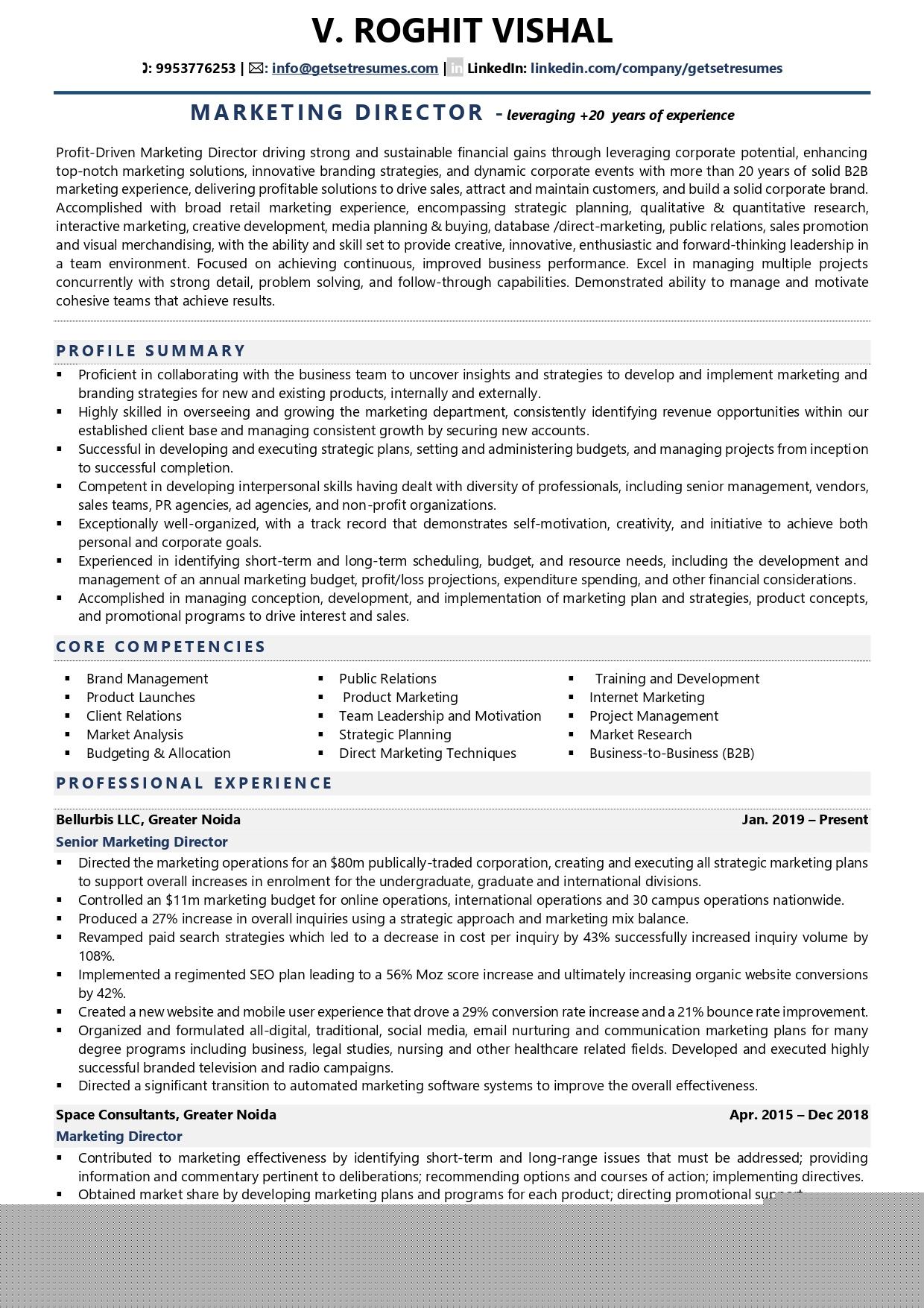 Top Resume Summary Examples Marketing Director: Crafting the Perfect Introduction