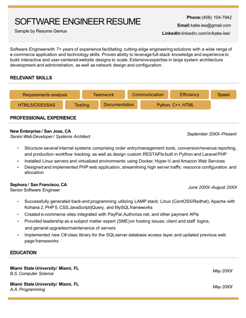 Top Resume Summary Examples Software Engineer: Crafting the Perfect Introduction