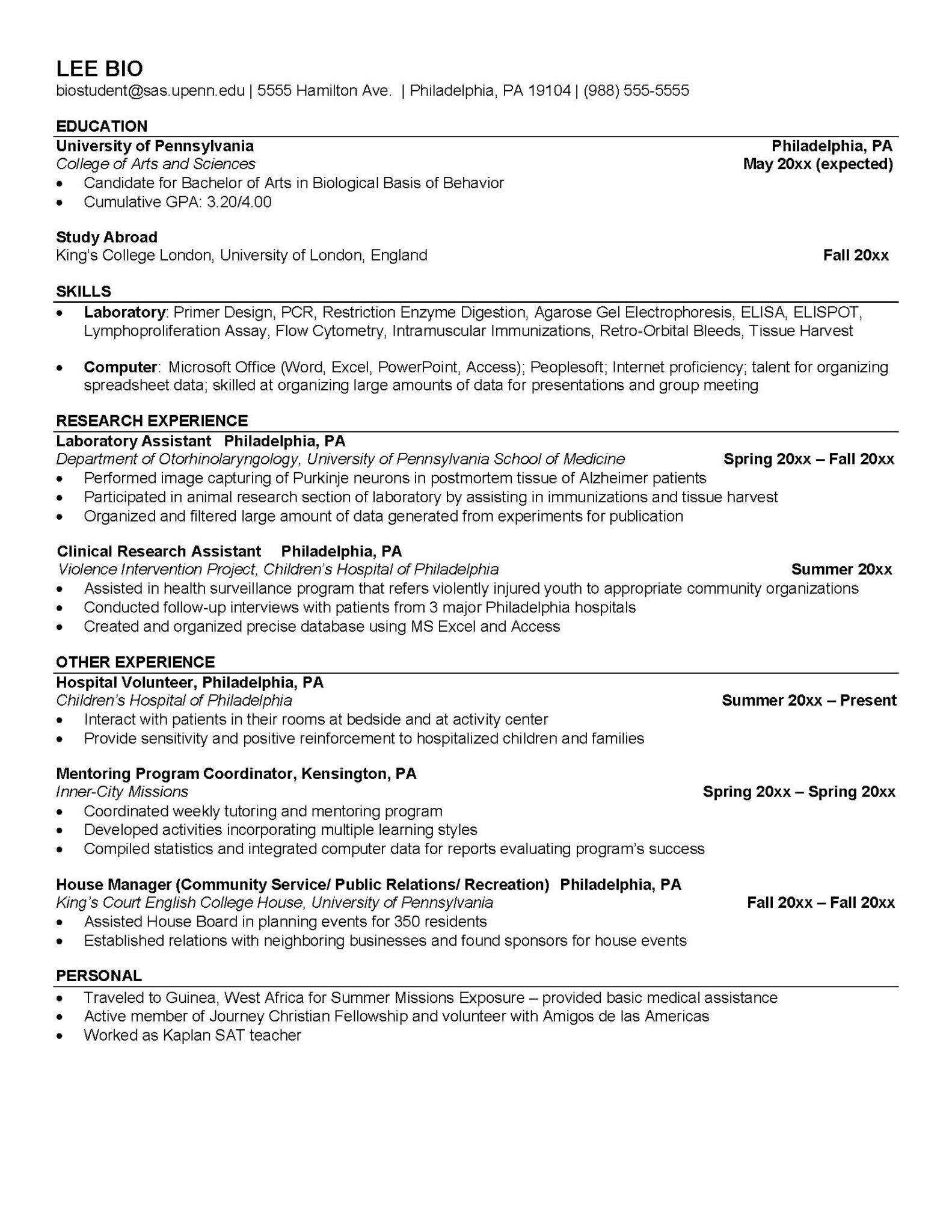 Crafting an Effective Resume Summary For Undergraduate Students