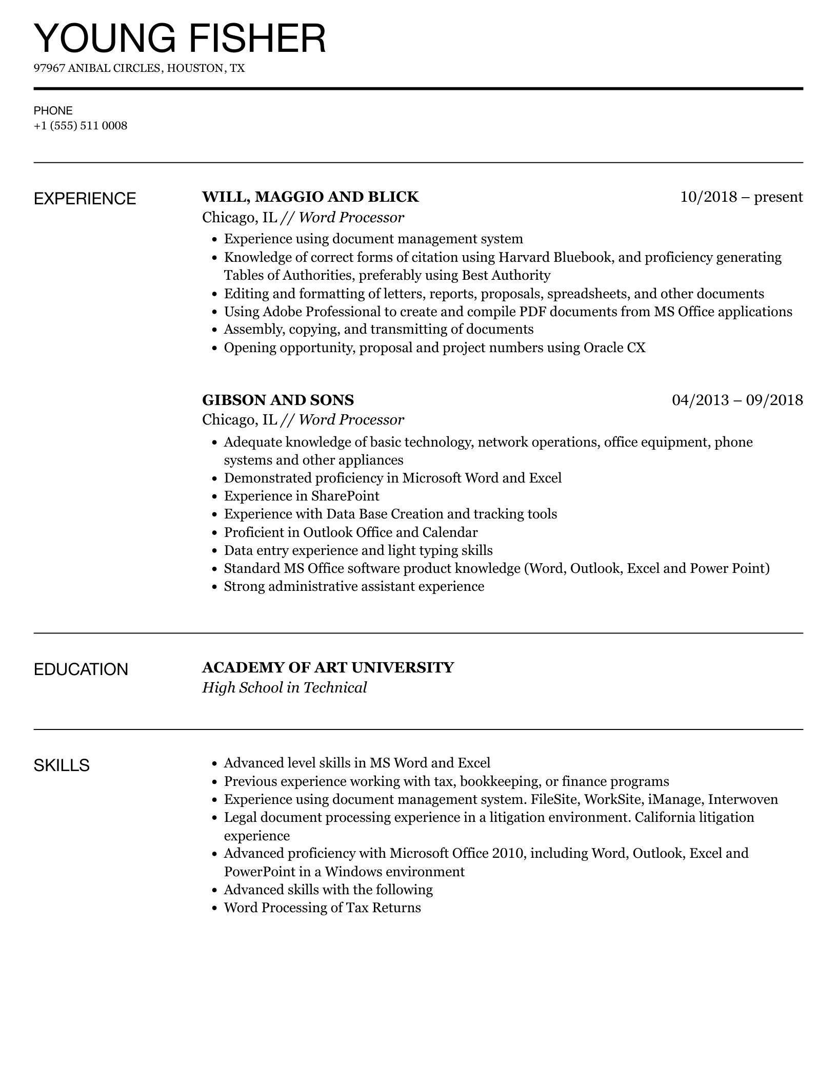Enhance Your Job Search with Our Comprehensive Resume Template Microsoft Works Word Processor