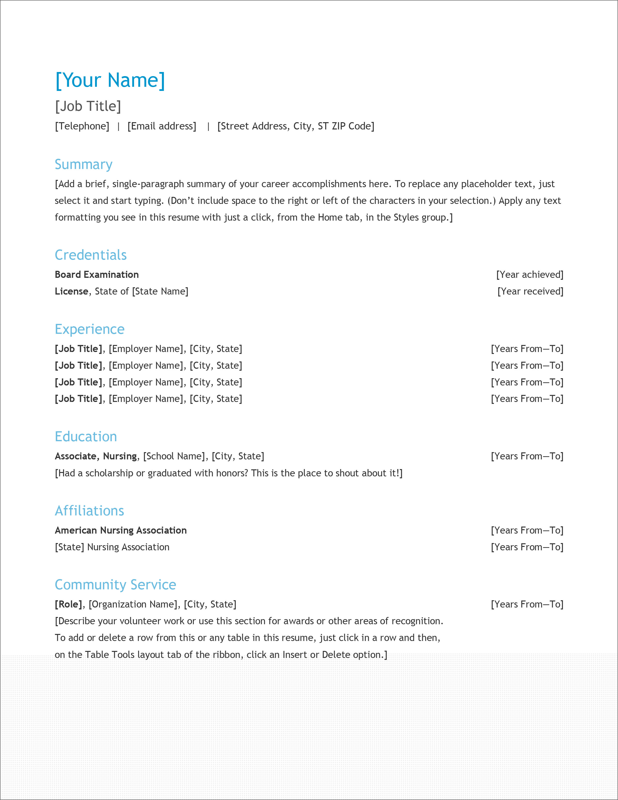 Creating a Professional First Impression with Resume Template Word Basic