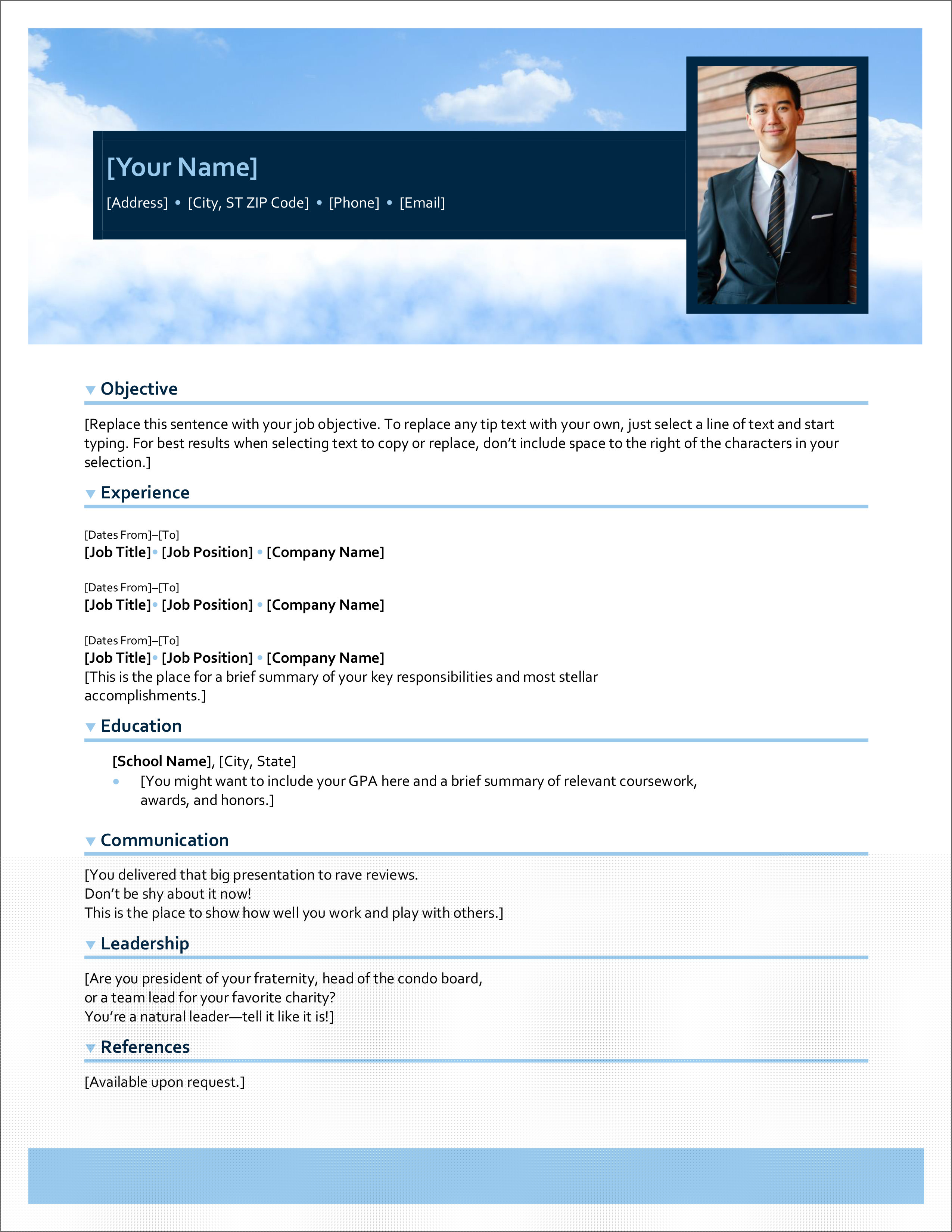 Elevate Your Job Search with Resume Templates At Microsoft