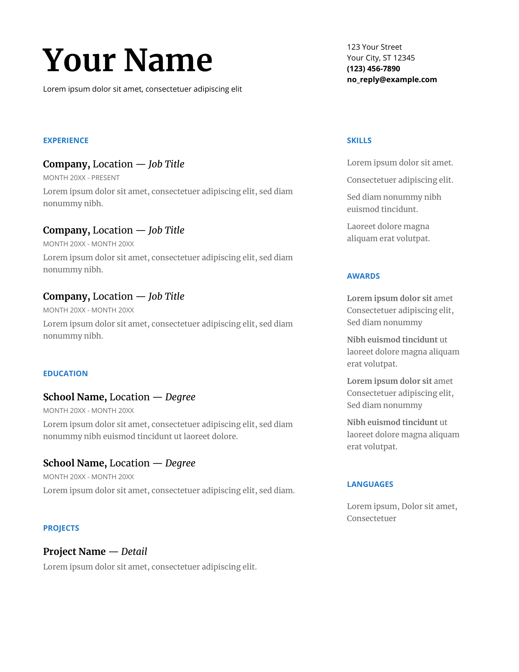 Maximize Your Job Search: Top Resume Templates Google Docs In English
