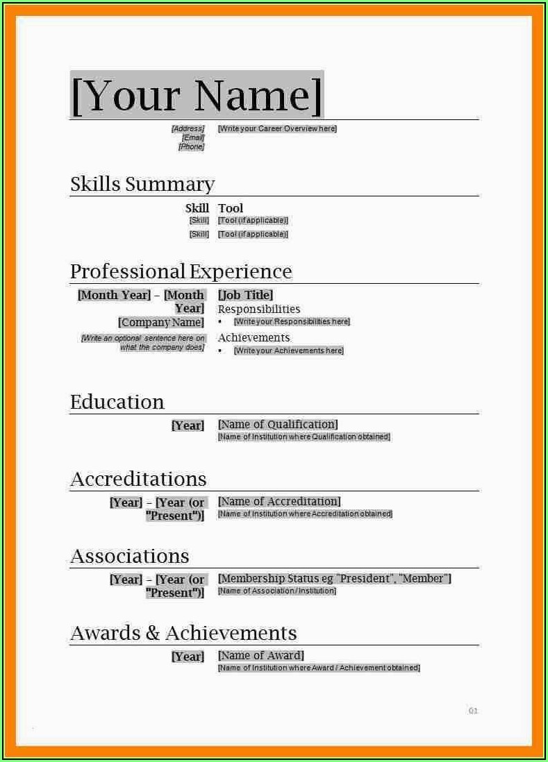 Exploring the Best Resume Templates In Microsoft Word 2007 for Your Job Search