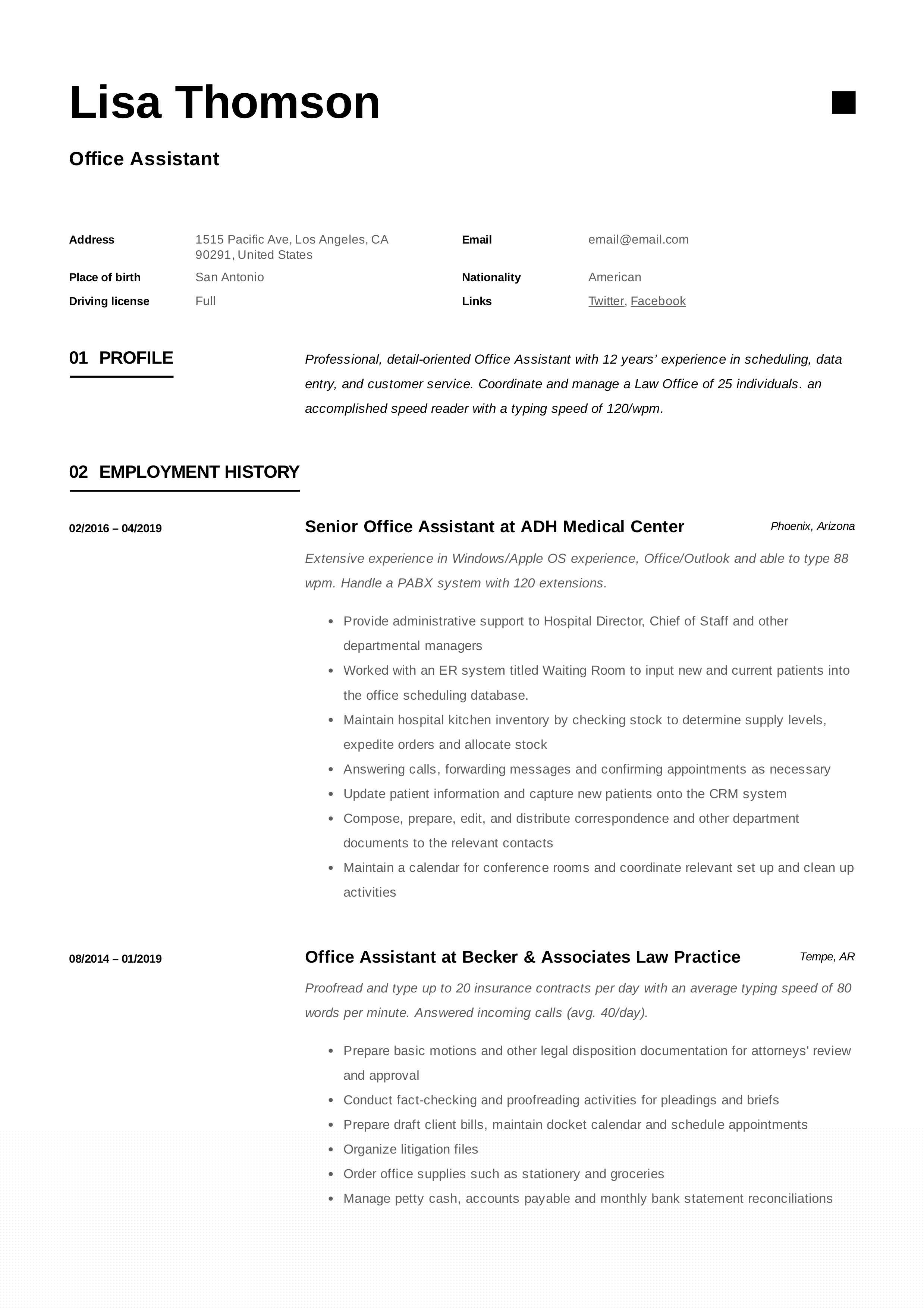Crafting the Perfect Resume Title for Office Assistant: Tips and Examples