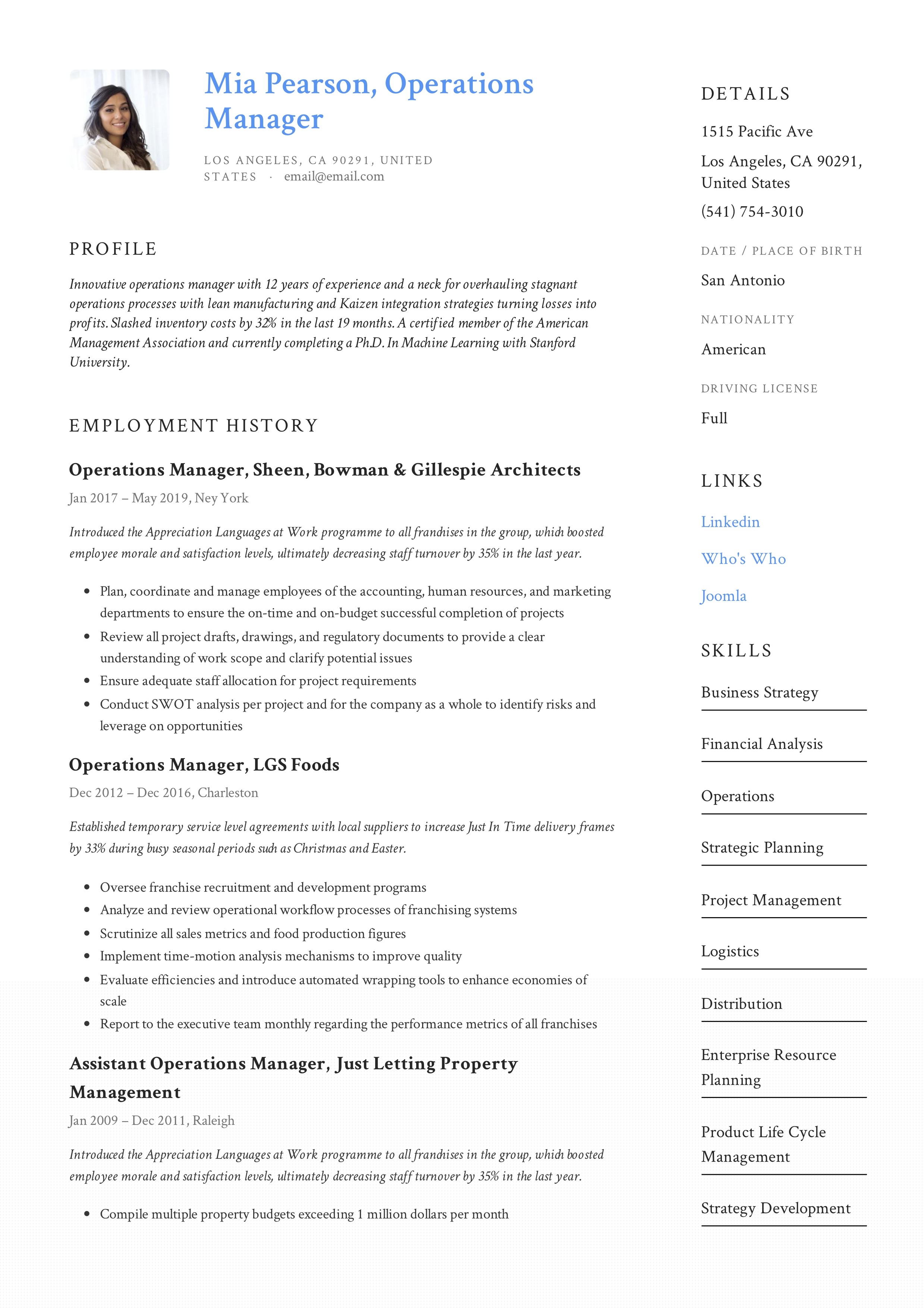 Crafting an Impactful Resume Title For Operations Manager: Tips and Examples