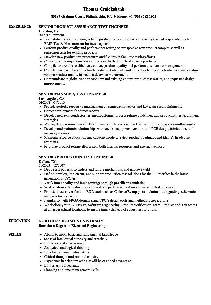 Choosing the Perfect Resume Title For Test Engineer: Tips and Examples