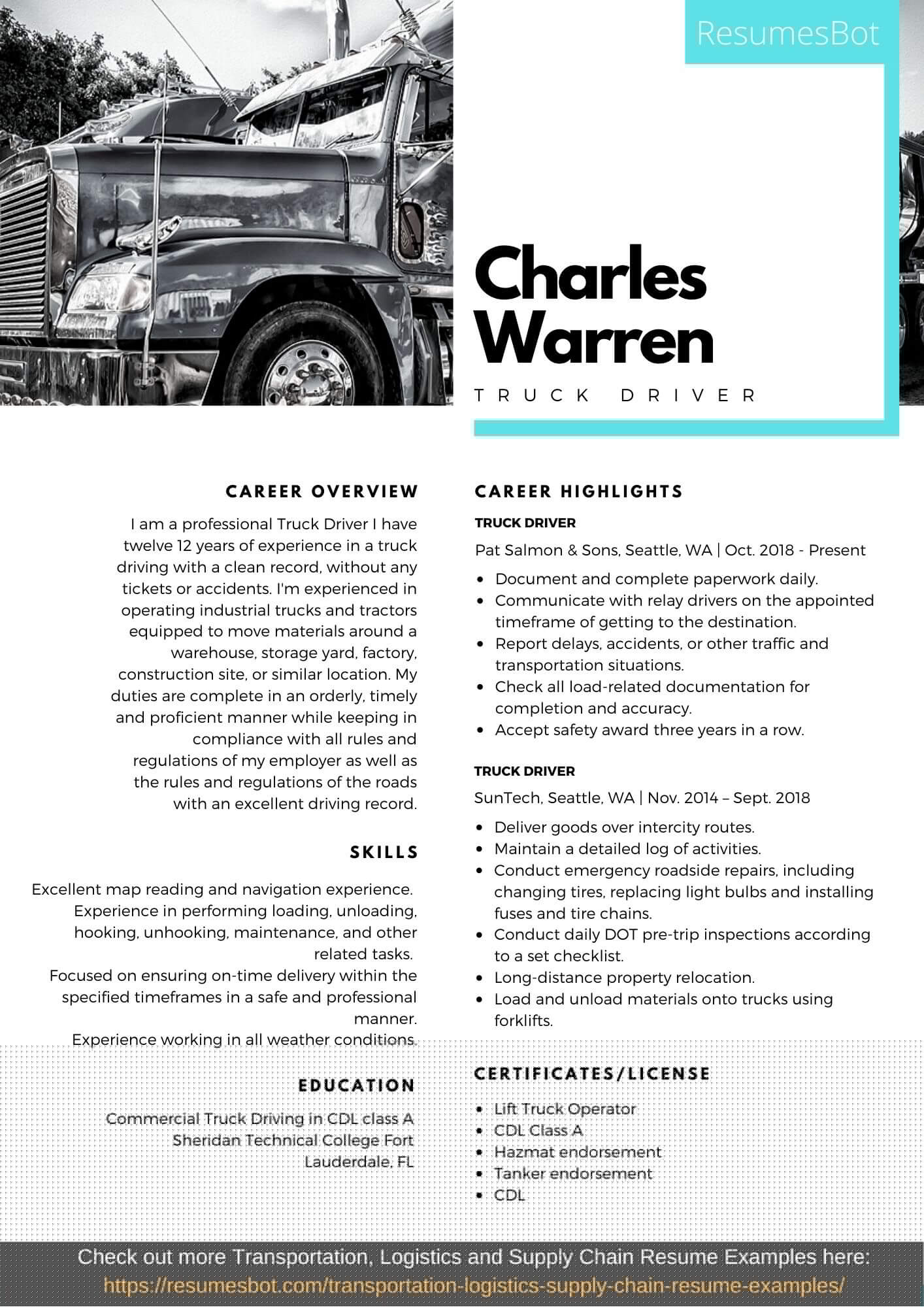 Crafting an Impactful Resume Title For Truck Driver: Stand Out in Your Job Search