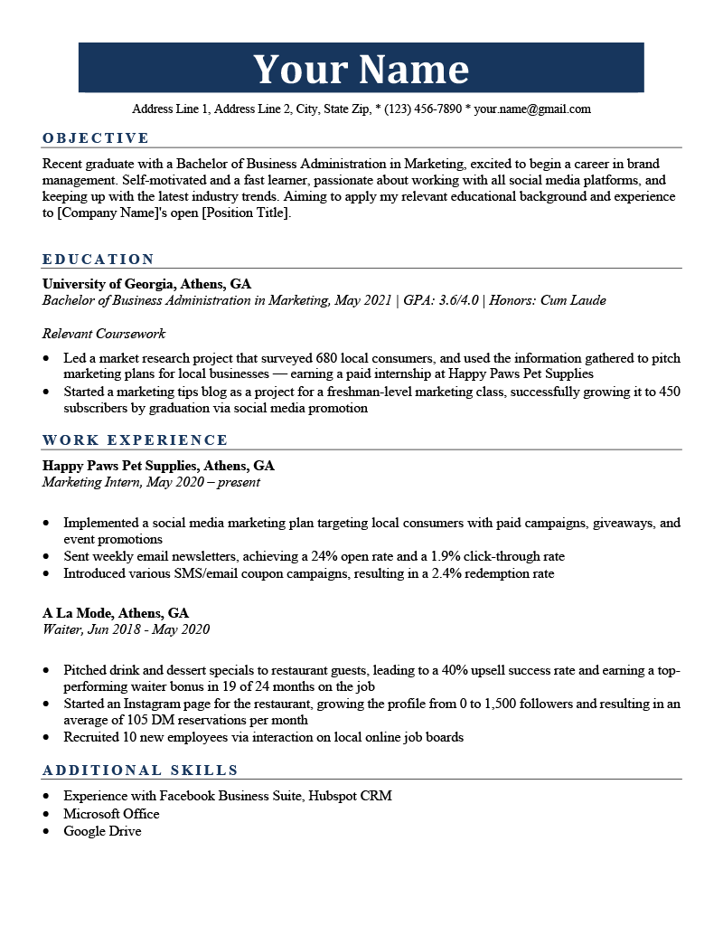 Crafting the Perfect Resume Title for Undergraduates: Tips and Examples